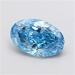 Picture of Lab Grown Diamond 2.55 Carats, Oval with  Cut, Fancy Vivid Blue Color, VVS2 Clarity and Certified by IGI