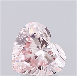 Picture of Lab Grown Diamond 1.56 Carats, Heart with  Cut, Fancy Intense Pink Color, VVS2 Clarity and Certified by IGI