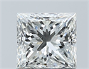 Natural Diamond 1.02 Carats, Princess with  Cut, H Color, VS1 Clarity and Certified by GIA