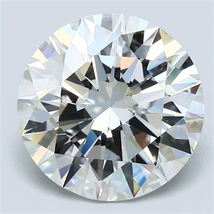 Picture of Natural Diamond 4.04 Carats, Round with Excellent Cut, I Color, SI1 Clarity and Certified by GIA