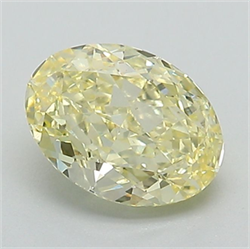 Picture of Lab Grown Diamond 1.26 Carats, Oval with  Cut, Fancy Intense Yellow Color, VS1 Clarity and Certified by IGI