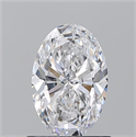 Natural Diamond 1.01 Carats, Oval with  Cut, D Color, VVS2 Clarity and Certified by GIA