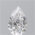 Natural Diamond 0.72 Carats, Pear with  Cut, D Color, VS2 Clarity and Certified by GIA