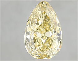 Picture of Lab Grown Diamond 1.59 Carats, Pear with  Cut, Fancy Vivid Yellow Color, VS2 Clarity and Certified by IGI