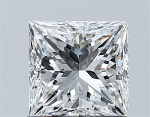 Picture of Natural Diamond 1.01 Carats, Princess with  Cut, E Color, SI2 Clarity and Certified by GIA