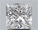Natural Diamond 1.51 Carats, Princess with  Cut, F Color, VS2 Clarity and Certified by GIA