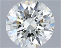 Natural Diamond 0.50 Carats, Round with Excellent Cut, H Color, VVS2 Clarity and Certified by IGI