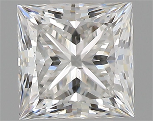 Picture of Natural Diamond 0.60 Carats, Princess with  Cut, F Color, VS2 Clarity and Certified by GIA
