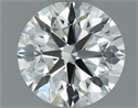 Natural Diamond 0.70 Carats, Round with Excellent Cut, J Color, VVS1 Clarity and Certified by IGI