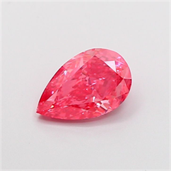 Picture of Lab Grown Diamond 1.23 Carats, Pear with  Cut, Fancy Vivid Pink Color, VS2 Clarity and Certified by IGI
