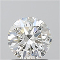 Natural Diamond 1.01 Carats, Round with Excellent Cut, I Color, SI1 Clarity and Certified by GIA