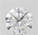 Lab Grown Diamond 1.05 Carats, Round with Ideal Cut, D Color, VVS1 Clarity and Certified by IGI