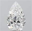 Natural Diamond 3.50 Carats, Pear with  Cut, D Color, SI2 Clarity and Certified by GIA