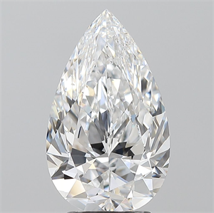 Picture of Natural Diamond 3.50 Carats, Pear with  Cut, D Color, SI2 Clarity and Certified by GIA