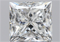 Natural Diamond 1.03 Carats, Princess with  Cut, F Color, VS1 Clarity and Certified by GIA