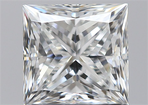 Picture of Natural Diamond 1.03 Carats, Princess with  Cut, F Color, VS1 Clarity and Certified by GIA