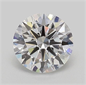 Lab Grown Diamond 1.06 Carats, Round with Ideal Cut, D Color, VVS2 Clarity and Certified by IGI