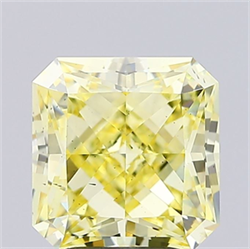 Picture of Lab Grown Diamond 3.01 Carats, SQUARE RADIANT with  Cut, Fancy Intense Yellow Color, VS2 Clarity and Certified by IGI