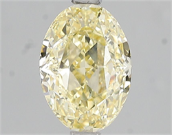 Picture of Lab Grown Diamond 2.06 Carats, Oval with  Cut, Fancy Intense Yellow Color, VS1 Clarity and Certified by IGI