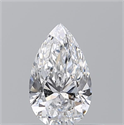 Natural Diamond 0.55 Carats, Pear with  Cut, D Color, SI2 Clarity and Certified by GIA
