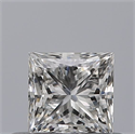 Natural Diamond 0.43 Carats, Princess with  Cut, F Color, VVS1 Clarity and Certified by GIA