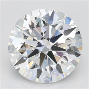 Picture of Lab Grown Diamond 3.06 Carats, Round with Ideal Cut, D Color, IF Clarity and Certified by IGI