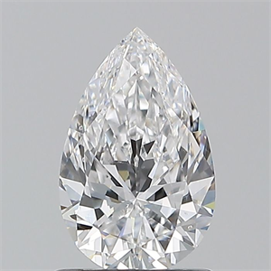 Picture of Natural Diamond 0.90 Carats, Pear with  Cut, D Color, SI1 Clarity and Certified by GIA