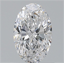 Natural Diamond 0.76 Carats, Oval with  Cut, D Color, VVS1 Clarity and Certified by GIA