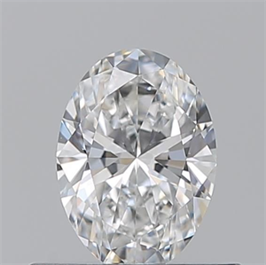 Foto Diamante Natural 0.50 quilates, Ovalado , Color E, claridad IF y certificado GIA de