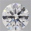 Lab Grown Diamond 4.10 Carats, Round with Ideal Cut, E Color, VVS2 Clarity and Certified by IGI