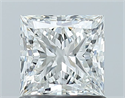 Natural Diamond 1.00 Carats, Princess with  Cut, H Color, VS2 Clarity and Certified by GIA