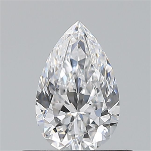 Picture of Natural Diamond 0.50 Carats, Pear with  Cut, D Color, IF Clarity and Certified by GIA