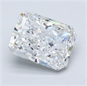 Natural Diamond 2.20 Carats, Radiant with  Cut, D Color, VVS2 Clarity and Certified by GIA