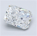 Natural Diamond 2.20 Carats, Radiant with  Cut, D Color, VVS2 Clarity and Certified by GIA