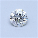 Diamante Natural 0.48 quilates, Redondo , Color D, claridad VS2 y certificado GIA
