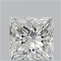 Natural Diamond 0.90 Carats, Princess with  Cut, I Color, SI1 Clarity and Certified by GIA