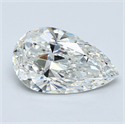 Natural Diamond 3.13 Carats, Pear with  Cut, G Color, VVS1 Clarity and Certified by GIA