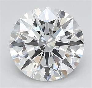 Picture of Lab Grown Diamond 2.70 Carats, Round with Ideal Cut, D Color, IF Clarity and Certified by IGI
