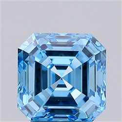 Picture of Lab Grown Diamond 2.01 Carats, Asscher with  Cut, Fancy Vivid Blue Color, VS1 Clarity and Certified by IGI