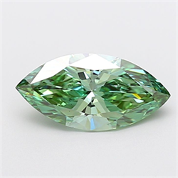 Picture of Lab Grown Diamond 2.00 Carats, Marquise with  Cut, Fancy Vivid Green Color, VS1 Clarity and Certified by IGI