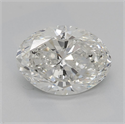 Natural Diamond 1.70 Carats, Oval with  Cut, H Color, SI2 Clarity and Certified by GIA