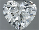Natural Diamond 0.51 Carats, Heart with  Cut, H Color, SI1 Clarity and Certified by GIA