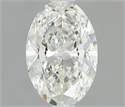 Natural Diamond 0.50 Carats, Oval with  Cut, H Color, IF Clarity and Certified by IGI