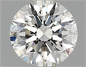 Lab Grown Diamond 1.23 Carats, Round with Ideal Cut, F Color, VVS2 Clarity and Certified by IGI