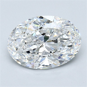 Picture of Natural Diamond 2.01 Carats, Oval with  Cut, E Color, SI1 Clarity and Certified by GIA