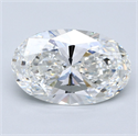 Natural Diamond 4.01 Carats, Oval with  Cut, F Color, VS1 Clarity and Certified by GIA