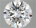 Lab Grown Diamond 2.53 Carats, Round with Ideal Cut, D Color, VVS2 Clarity and Certified by IGI