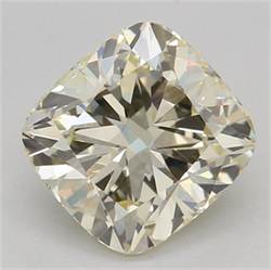 Picture of Lab Grown Diamond 1.59 Carats, Cushion with  Cut, Fancy Light Yellow Color, VS1 Clarity and Certified by IGI