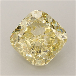 Picture of Lab Grown Diamond 2.73 Carats, CUSHION MODIFIED with  Cut, Fancy Intense Yellow Color, VS1 Clarity and Certified by IGI