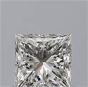 Natural Diamond 0.42 Carats, Princess with  Cut, G Color, IF Clarity and Certified by GIA